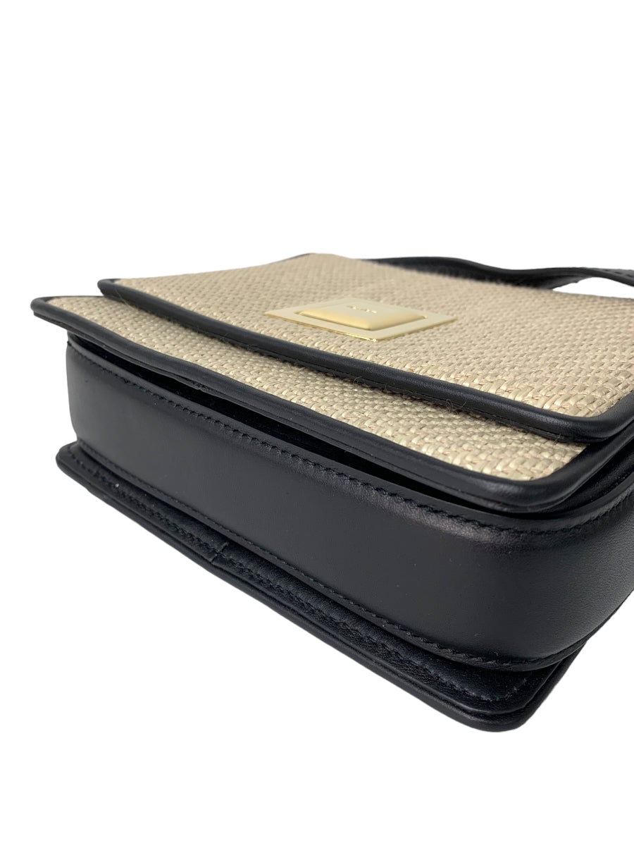 マックスマーラ MM Bag in leather and woven fabric ショルダー