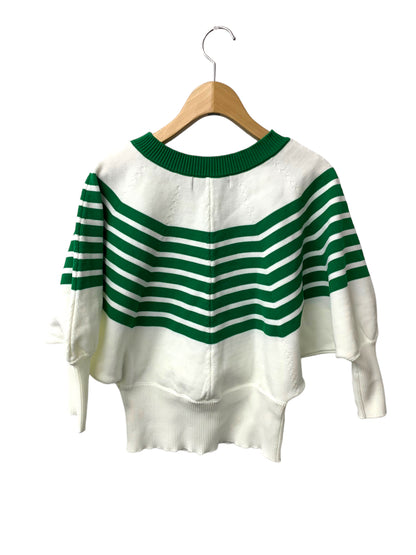 エムズグレイシー Border Dolman Sleeve Knit 018309 ニット 38 グリーン ITTP3EX2Y0X8