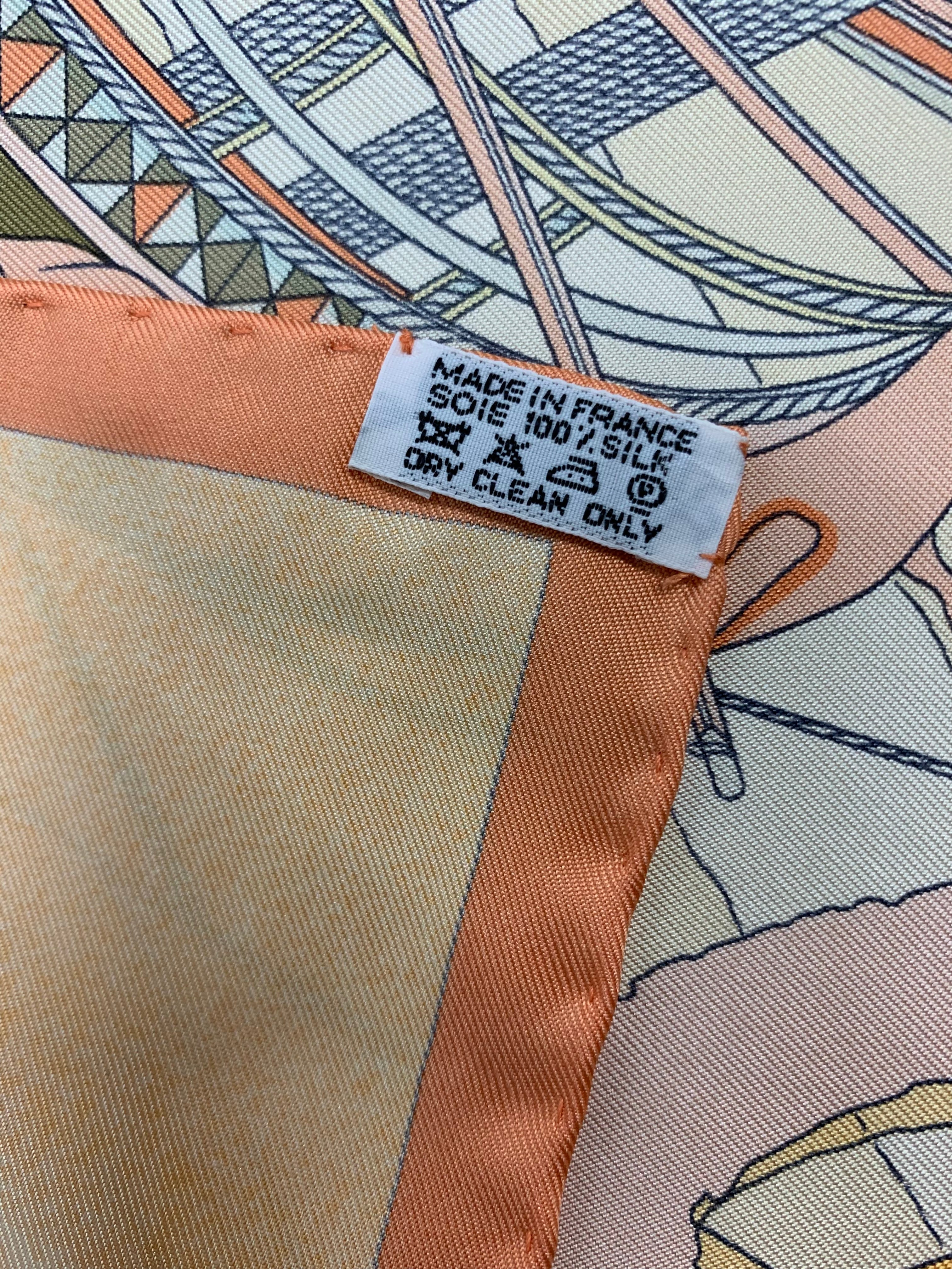 エルメス カレ90 フォトフィニッシュ スカーフ ベージュファッション小物