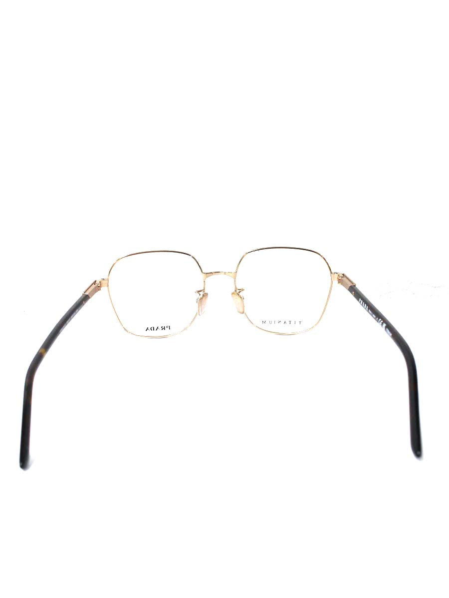 プラダ VPR512ZV-D メガネ 眼鏡 ゴールド チタン ヘキサゴン ITE0EQS9KY7W
