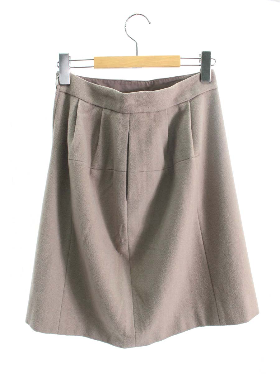 フォクシーブティック Skirt 34860 スカート 38 ブラウン ウール カシミヤ混