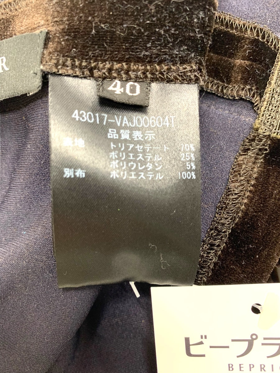 ベロアノワール by フォクシーニューヨーク Parka Waverly 43017 パーカ 40 ブラウン ベロア | 中古ブランド品  古着通販ビープライス