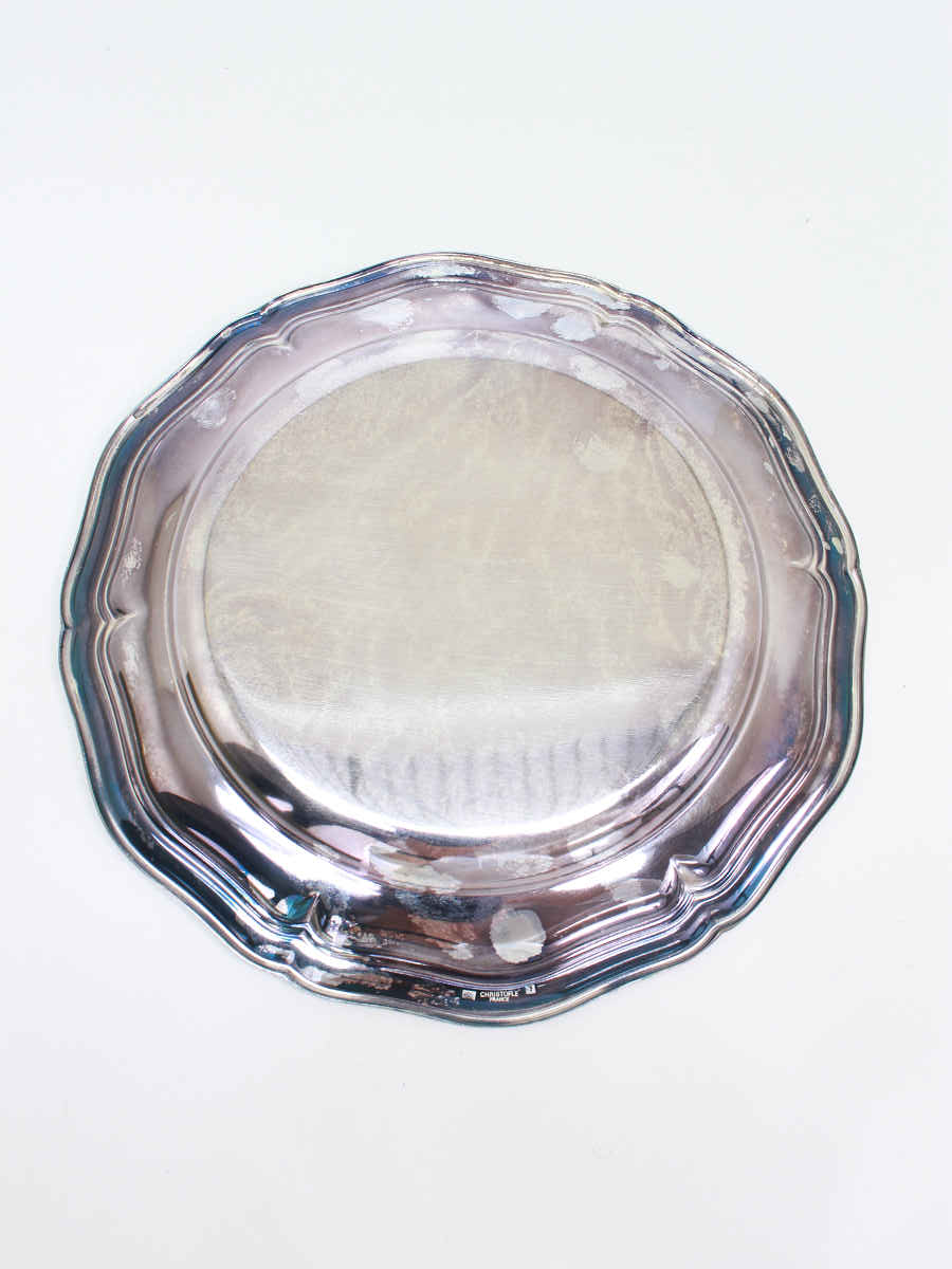 高級感 クリストフル 花柄皿 重さ:298g. 銀皿 飾り皿 その他 