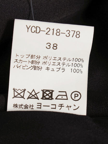 ヨーコチャン YCD-218-378 ワンピース 38 ブラック バイカラー ITE7S8XGI6S6