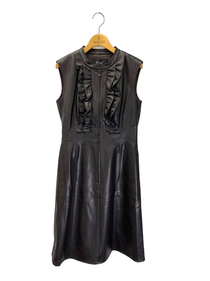 ルネ basic 5036200 ワンピース 36 ブラウン Eco-Leather Dress IT6OF2KBO92S 【SALE】