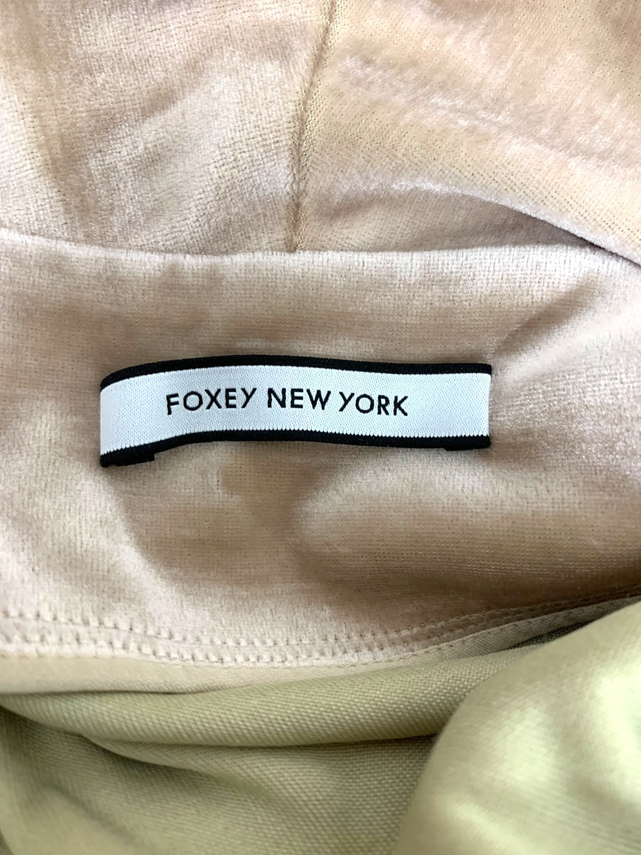 かえるあぱれる2レディース一覧美品 FOXEY NEW YORK フォクシー ベロアワンピース パーカー 40