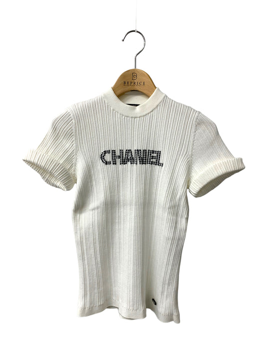 シャネル P70827K10079 カットソー 36 ホワイト ロゴ 21SS ITWTL3FPTXB1