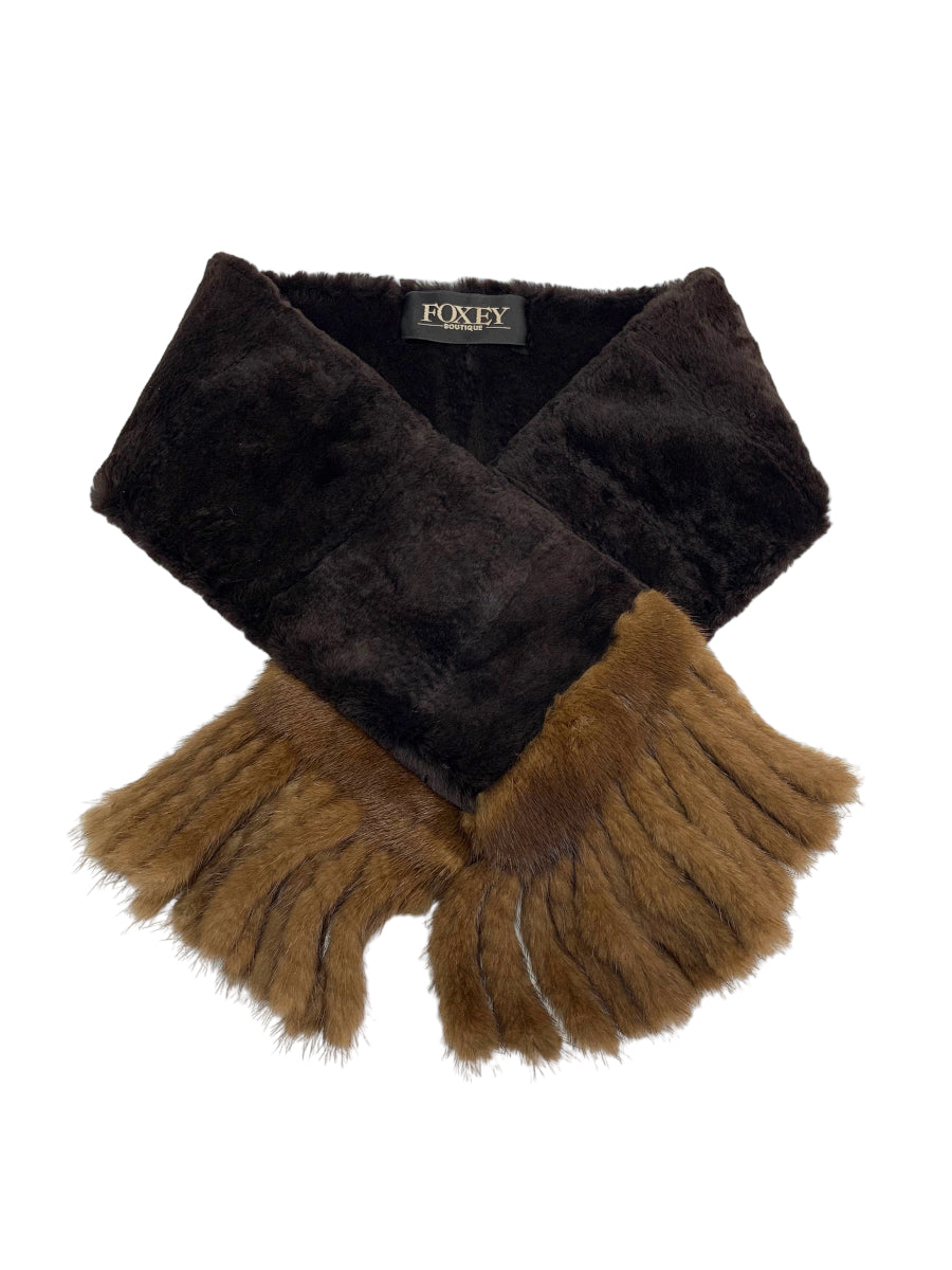 フォクシーブティック ストール ブラウン ミンク | 中古ブランド品