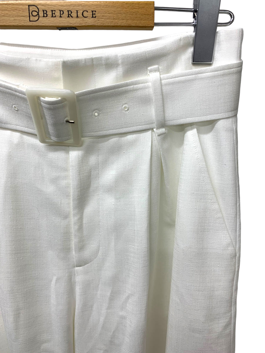 フォクシーニューヨーク Relax Linen Pants 40740 ワイドパンツ 38 ホワイト ITRB7VY0B3ZH