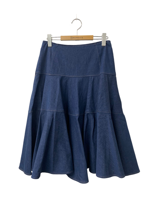 アディアム Denim Skirt 43597 デニム Ａライン フレア 4 ブルー