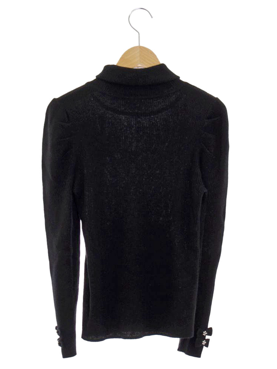 素材毛混素材ギャラリービスコンティ　ジャンスカ　ハイネックセーター　ブラック　ホワイト