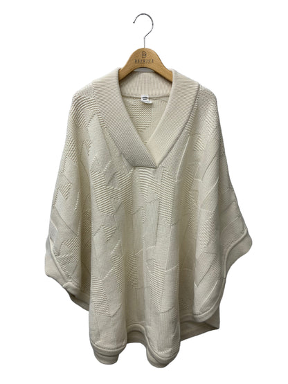 エルメス PULL INSPI CAPE 3H2602D4A338 ケープ ニットセーター 38 ホワイト Hパターン ウール 【SALE】