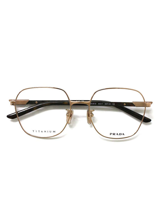 プラダ VPR512ZV-D メガネ 眼鏡 ゴールド チタン ヘキサゴン ITE0EQS9KY7W【240503】