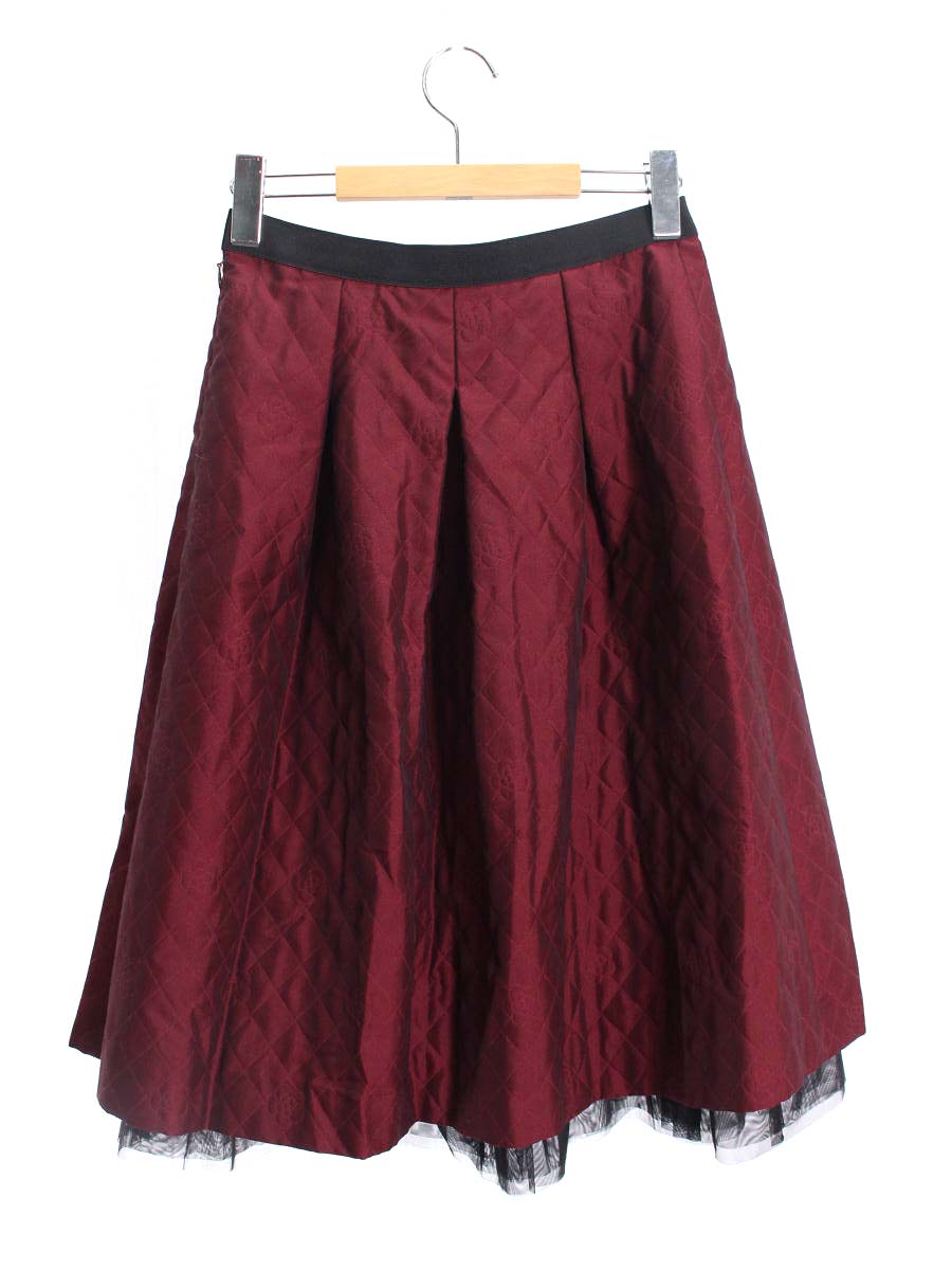 エムズグレイシー デニムスカート 吊りスカート 黒 38 - スカート