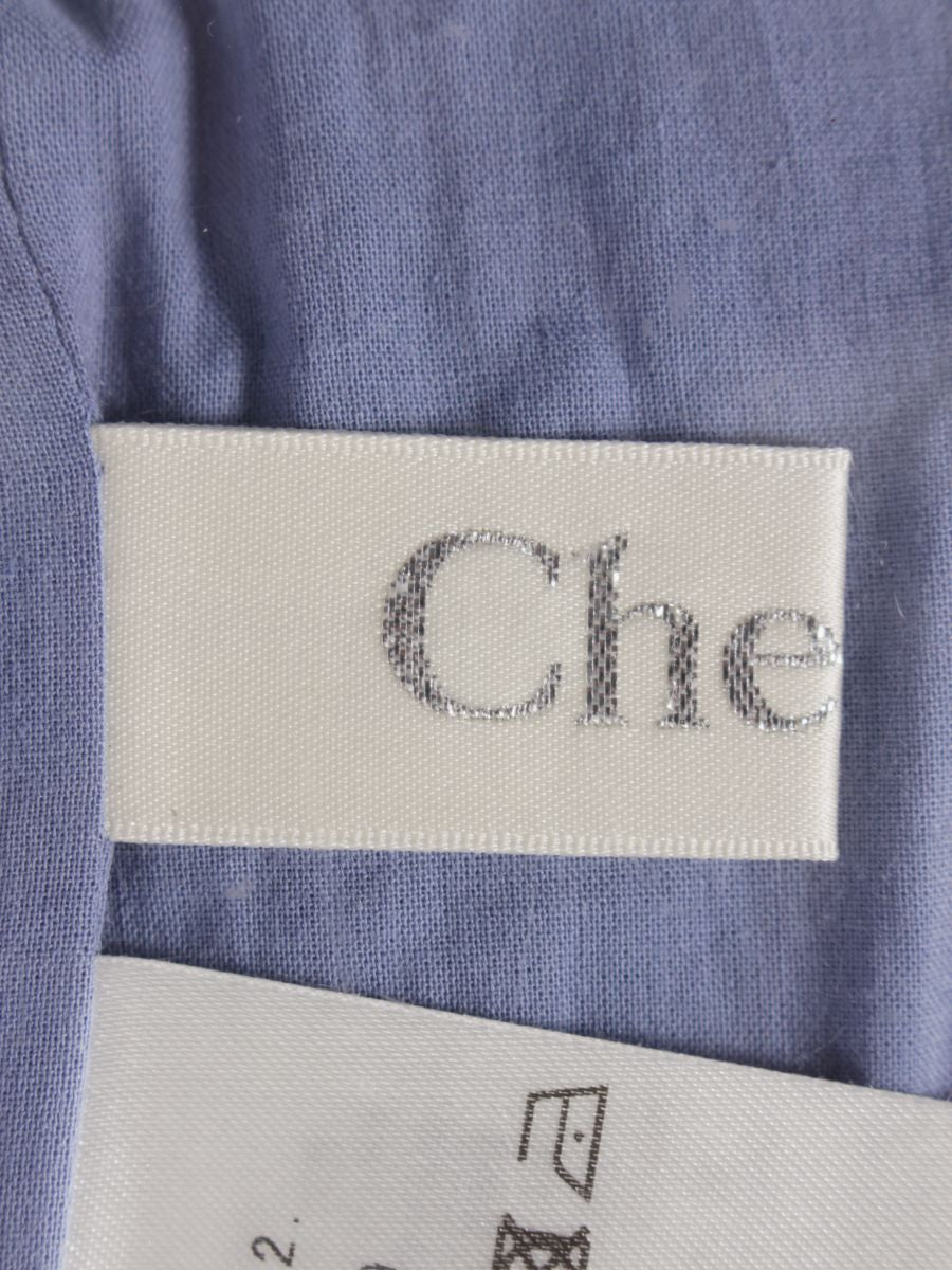 チェスティ デザインフレアスカート 12S722 0 ブルー 裾シースルー ITOESNJLD7WO