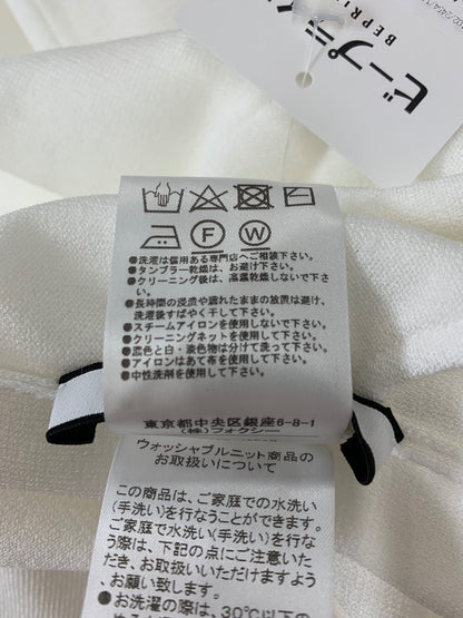 フォクシーニューヨーク Knit Pants Valeriane 42907 ワイドパンツ 40 ホワイト ウォッシャブル仕様 センタープレス ITAIJPYBXQPX