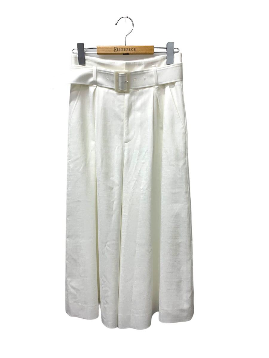 フォクシーニューヨーク Relax Linen Pants 40740 ワイドパンツ 38 ホワイト ITRB7VY0B3ZH