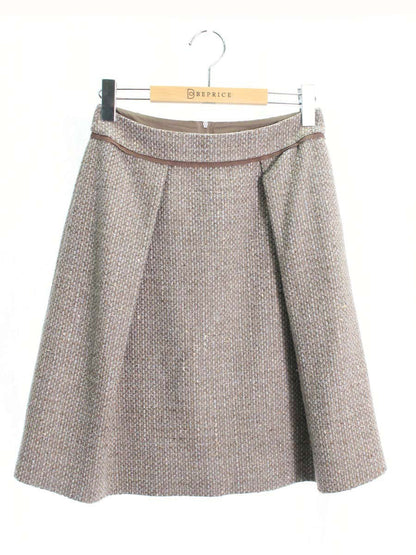 フォクシーブティック Skirt Tweed Trapeze 38775 スカート 38 ブラウン ITBP4VZGYF7G