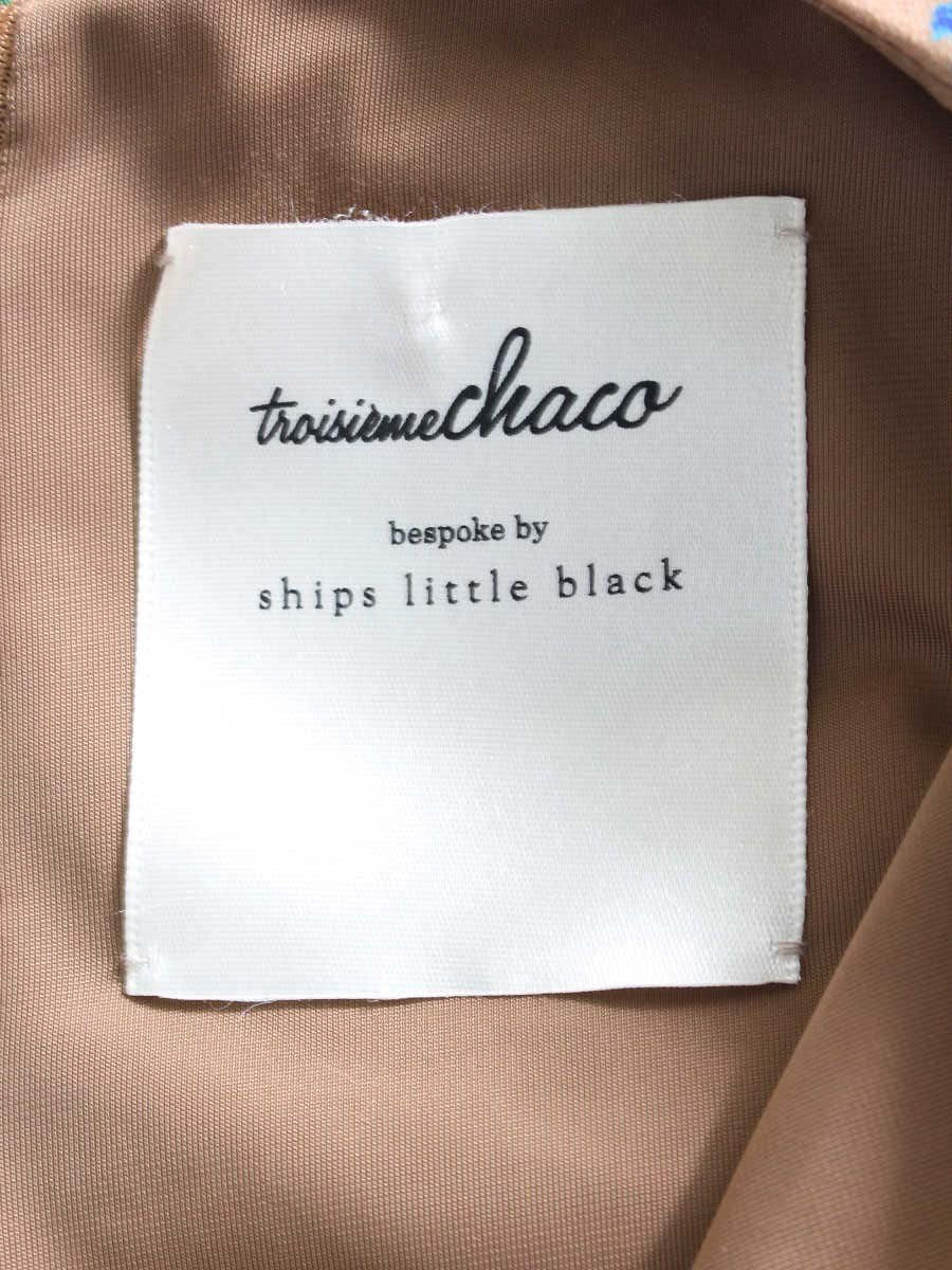 トロワズィエムチャコ ships little black 314-50-0688 ワンピース 38 ブラウン フラワープリント IT2TAZAC5NE0