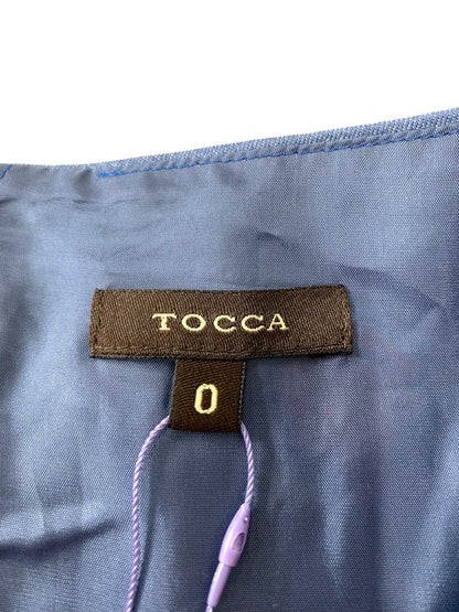 トッカ 6623828 ワンピース ブルー フラワーモチーフ 刺繍 エンブロイダリ ITZCLSUKVH9W