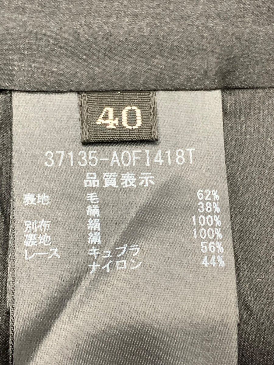 フォクシーブティック 37135 ワンピース 40 ブラック 襟 シルクウール ITNMV80GUEEI