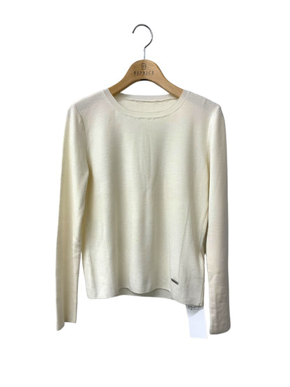 フォクシーブティック KNIT TOP DAY TIME 42967 ニット 38 ホワイト クルーネック IT23PRP0MBKO