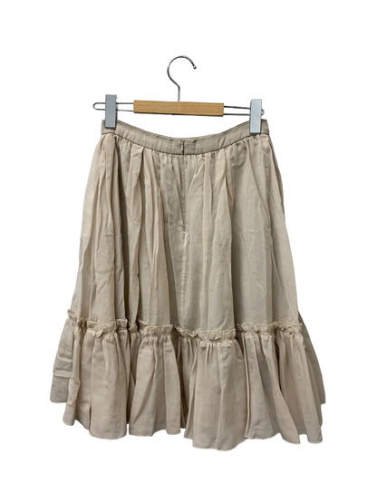 フォクシーブティック Skirt Ruffles 40311 スカート 38 ベージュ ラッフル シフォン シアー ITW6IA50DDW4