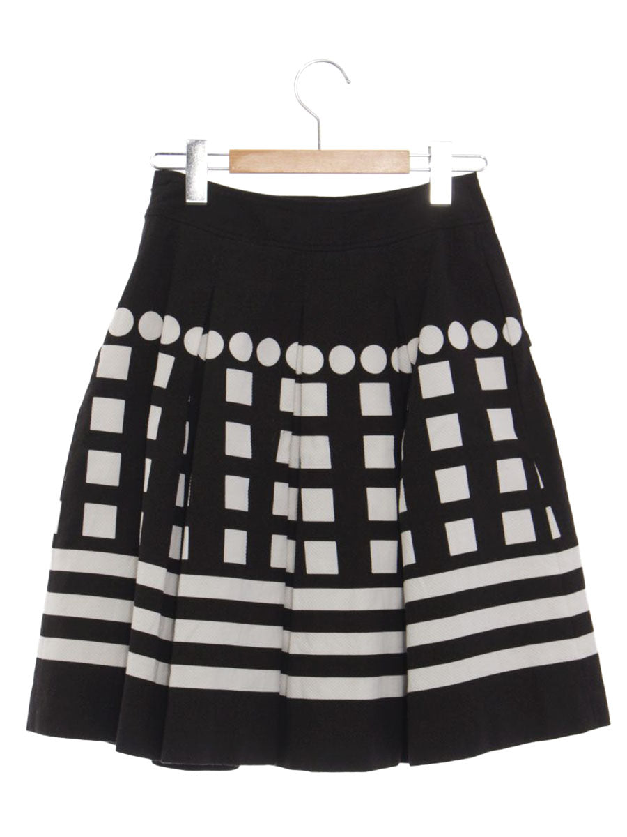 エムズグレイシー Geometric pattern Skirt 817330 スカート 36 ブラック ITJYUNMS1UUM