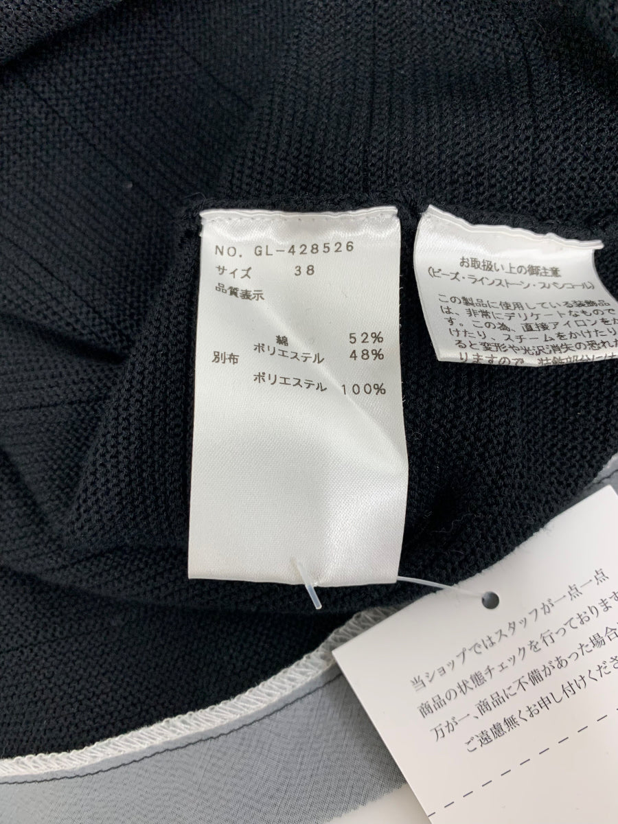 エムズグレイシー 428526 ニット セーター 38 ブラック 衿付き ITF7XI7KSUEW
