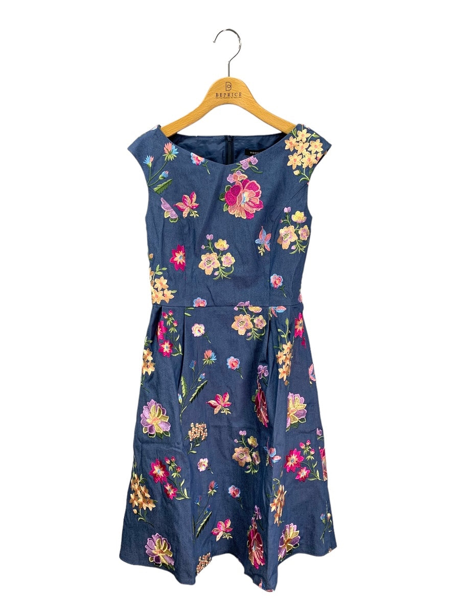 トッカ 6623828 ワンピース ブルー フラワーモチーフ 刺繍 エンブロイダリ ITZCLSUKVH9W