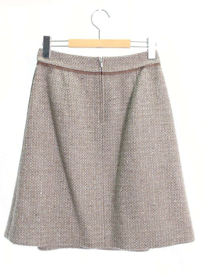 フォクシーブティック Skirt Tweed Trapeze 38775 スカート 38 ブラウン ITBP4VZGYF7G