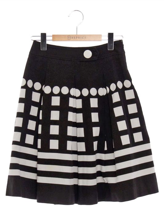 エムズグレイシー Geometric pattern Skirt 817330 スカート 36 ブラック ITJYUNMS1UUM