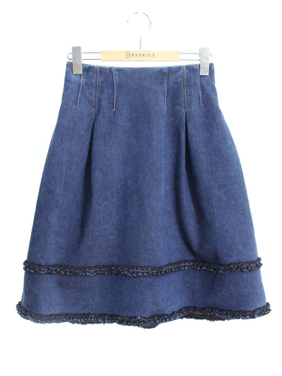 エムズグレイシー Lady Denim Skirt 817534 スカート 36 ネイビー ITTOAHWI6X4E